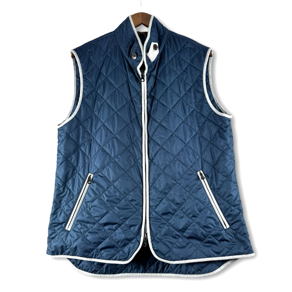 Nwt New Paul Stewart Mens Quilt Quilted Mod Fit Italy Vest Jacke Sz XL
